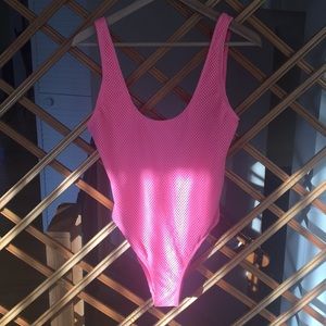 Hot pink swimsuit
